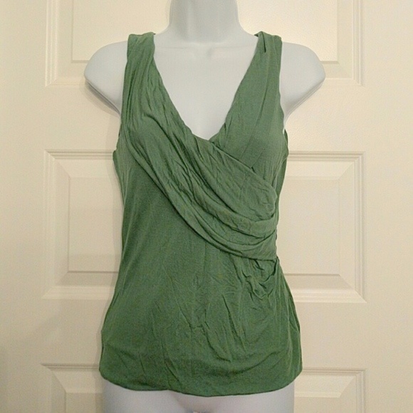 Benetton drape front greek goddess top green XS - Picture 1 of 2